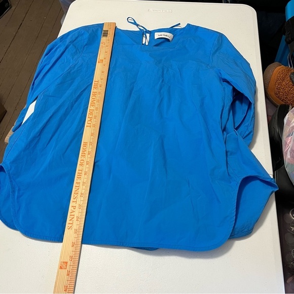 Meimeij 3/4 Sleeve Ruffle Detail Blouse Top Blue IT 44 US 8 R1 - Picture 7 of 9